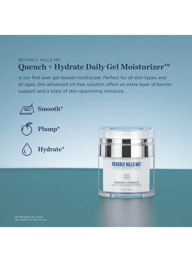 Beverly Hills MD Quench + Hydrate Daily Gel Moisturizer- Visibly Smooth, Plump, Hydrate Face & Neck For Wrinkles, Sagging- Skin Smoothing & Re-Energizing- Visibly Reduce Signs Of Aging W/Niacinamide - Image 2