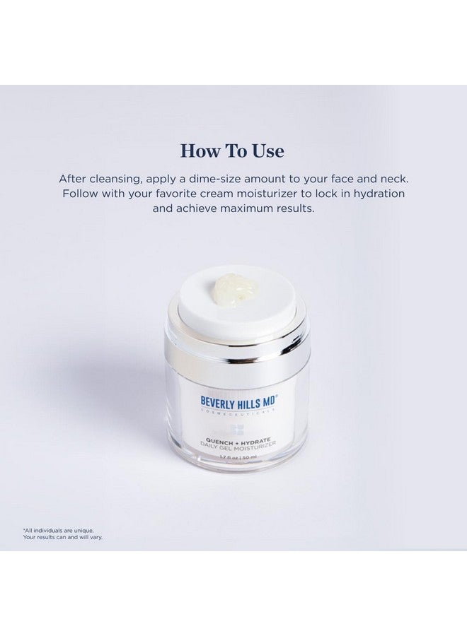 Beverly Hills MD Quench + Hydrate Daily Gel Moisturizer- Visibly Smooth, Plump, Hydrate Face & Neck For Wrinkles, Sagging- Skin Smoothing & Re-Energizing- Visibly Reduce Signs Of Aging W/Niacinamide - Image 3