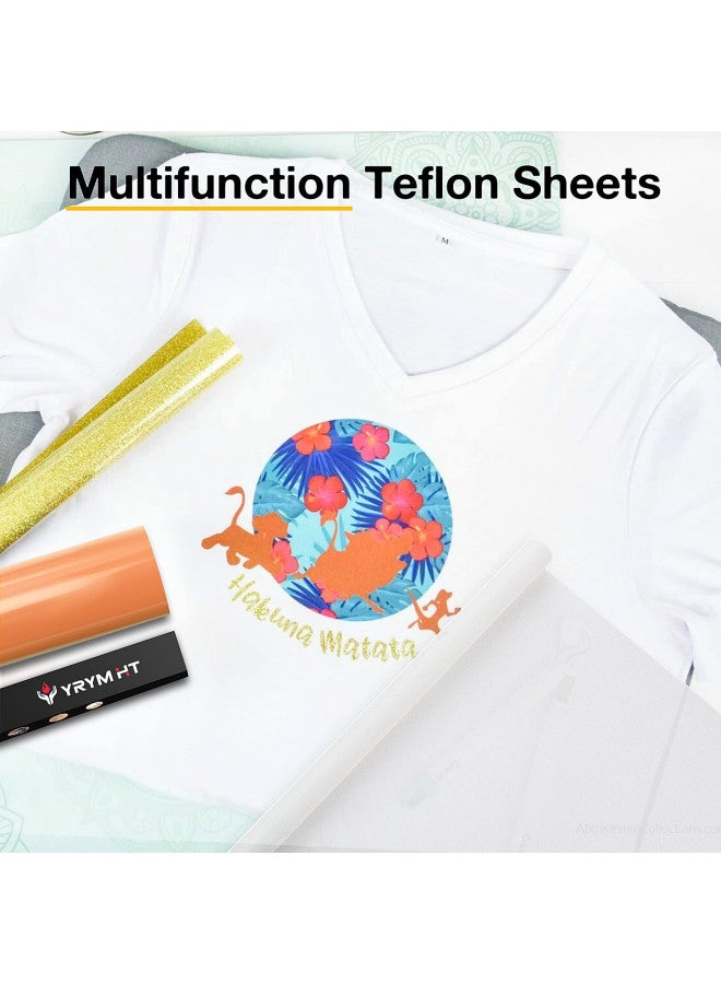 YRYM HT White Teflon Sheet for Heat Press - 3 Pack Non Stick Teflon Sheets 12 x 16" Heat Transfer Paper Reusable Heat Resistant Craft Mat - Image 4