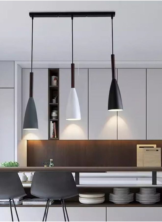 Haikomin - Modern 3 Pendant Lighting Nordic Minimalist Pendant Lights Over Dining Table Kitchen Island Hanging Lamps Dining Room Lights E27 - Image 1
