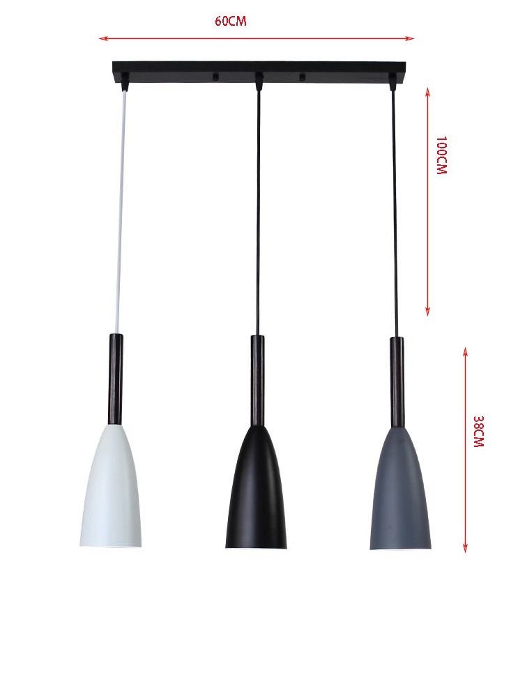 Haikomin - Modern 3 Pendant Lighting Nordic Minimalist Pendant Lights Over Dining Table Kitchen Island Hanging Lamps Dining Room Lights E27 - Image 1