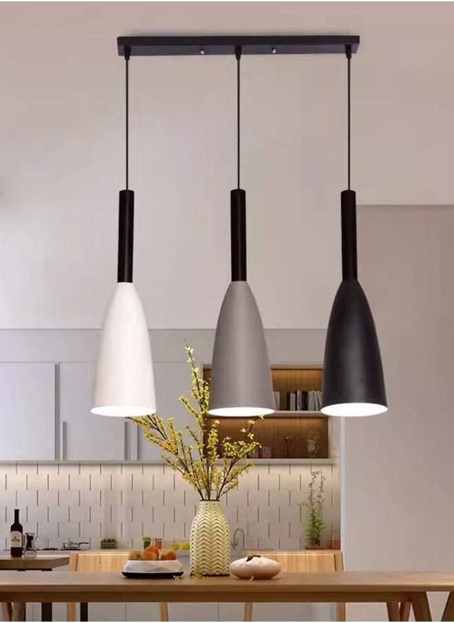 Haikomin - Modern 3 Pendant Lighting Nordic Minimalist Pendant Lights Over Dining Table Kitchen Island Hanging Lamps Dining Room Lights E27 - Image 1