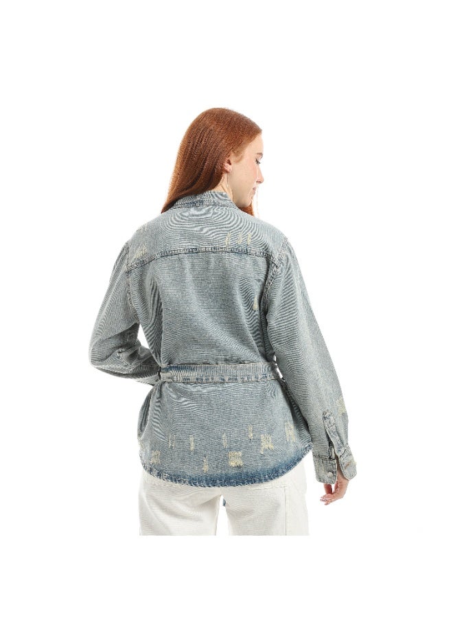 Coctail 17533-denim jacket-blue - Image 3