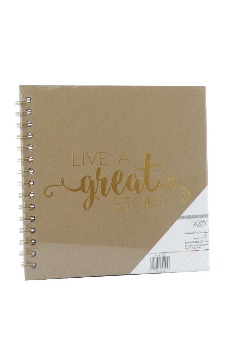 ROCO Scrap Book Spiral Start Each Day Pages Brown