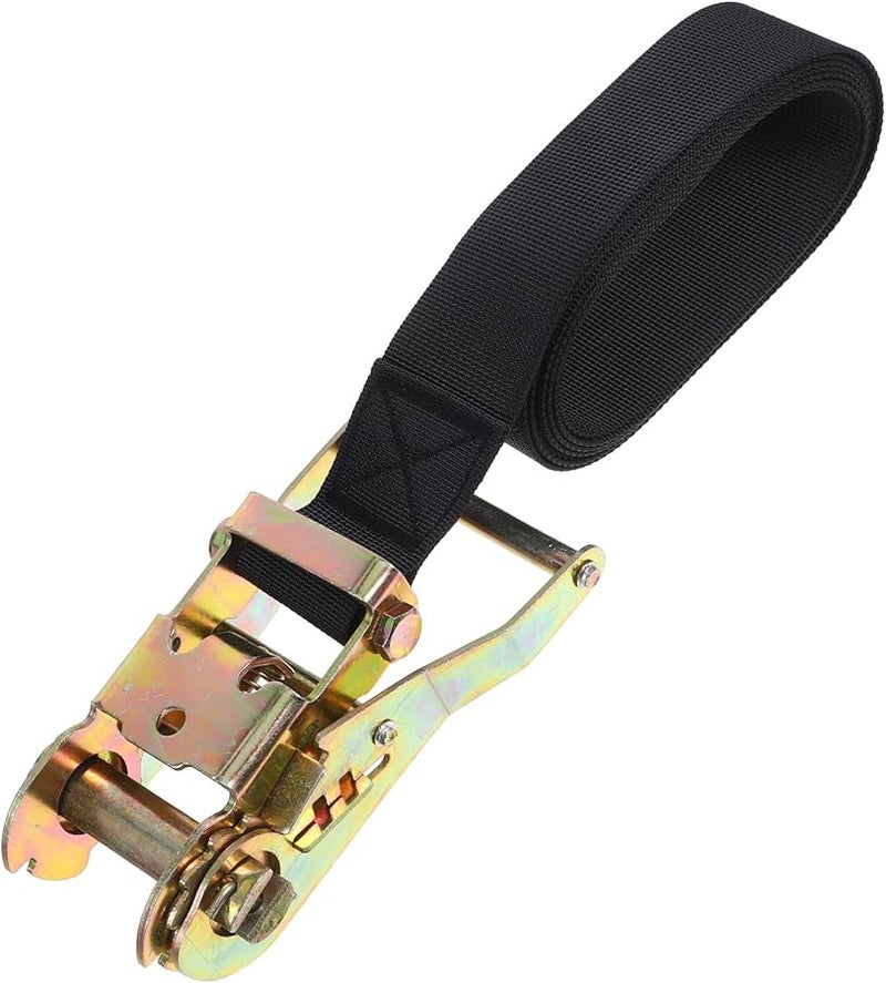 أشرطة ربط ثقيلة بمشبك سحب مقاس 2 بوصة × 27 قدمًا، عبوة من 4 قطع للشاحنات والمقطورات والبضائع - Image 1