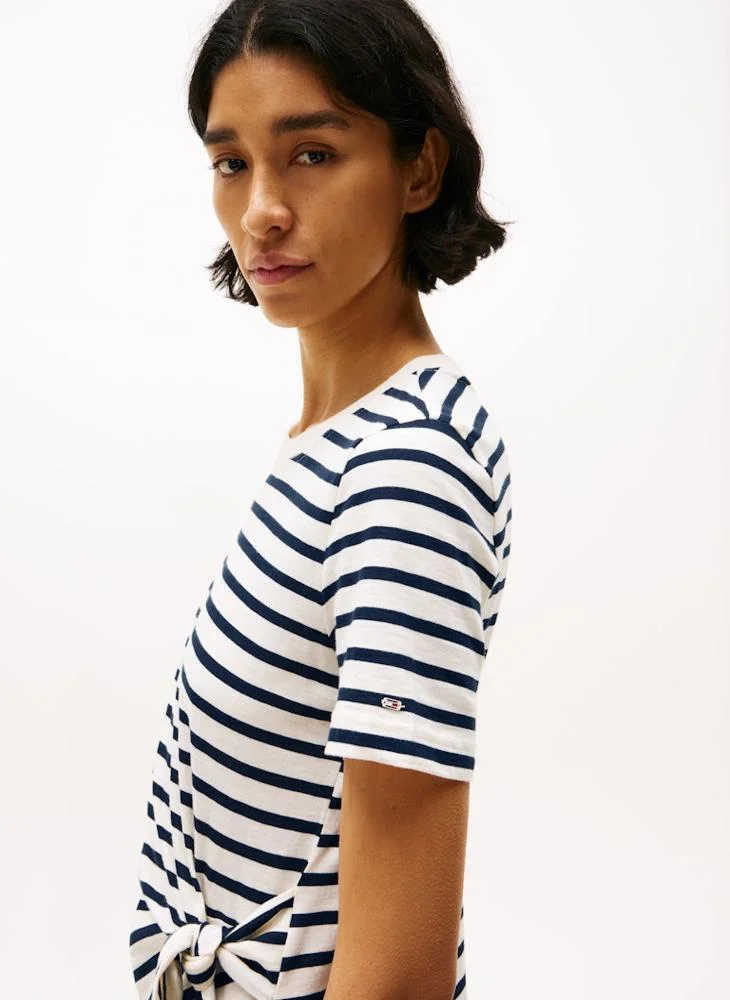 TOMMY HILFIGER KNOT ROUND-NK SS TEE