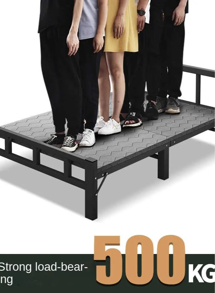 Generic Folding bed installation-free,plank bed, Portable Foldable Beds Strong Sturdy Frame,lunch break bed, simple bed, iron bed,Home and Office economy bed 100x190cm  - Image 4