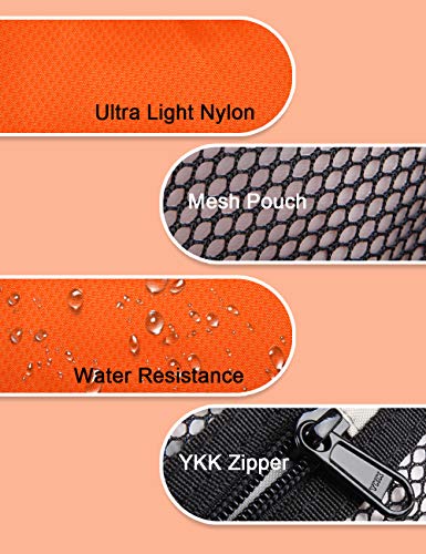 GOX Small Travel Toiletry Bag, Dopp Kit Case For Men, Multifunction Organizer Pouch (Orange/Grey) - Image 5
