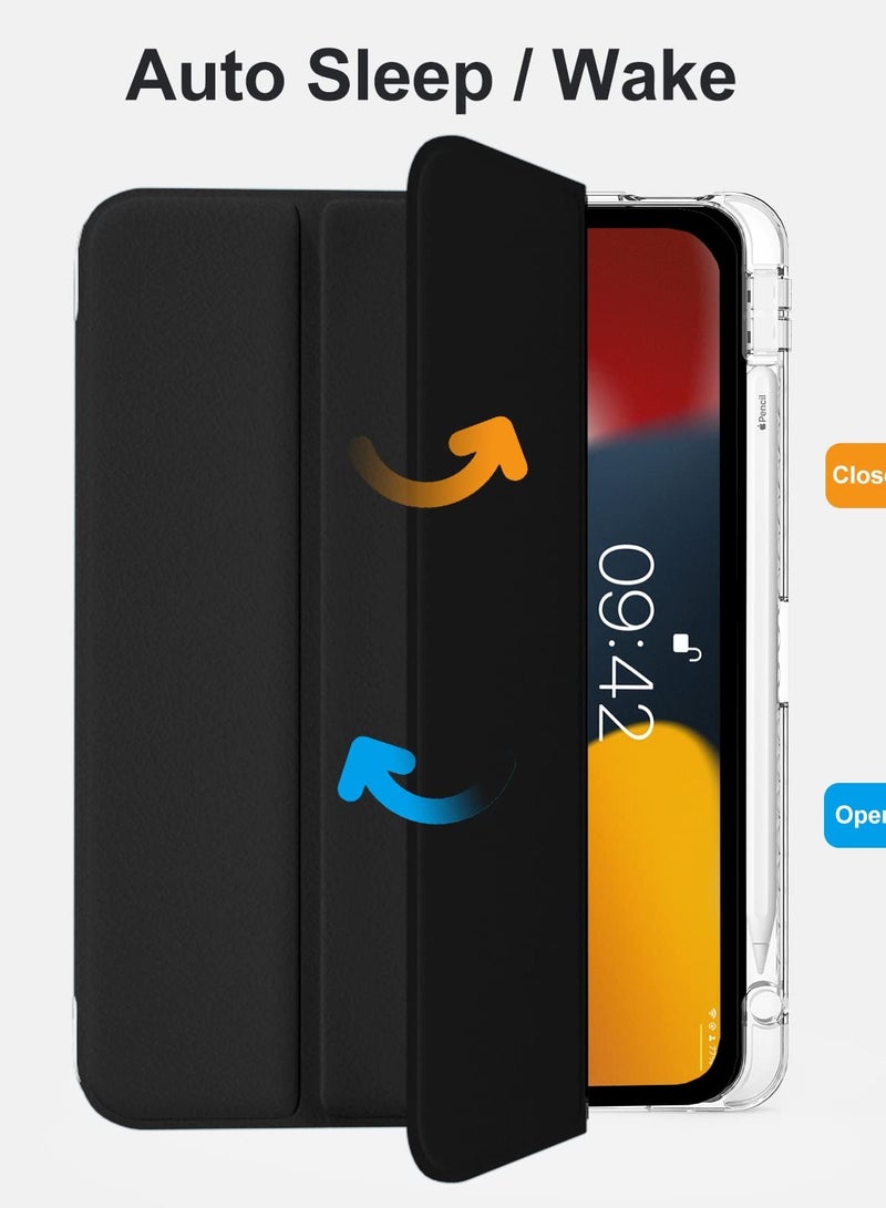 المجد وسادة X9 11.5 بوصة ، وسائد هوائية شفافة ، ومكافحة السقوط مع القلم الأخدود ، غطاء حماية الكمبيوتر اللوحي ، ثلاثة أضعاف متعددة زاوية التصميم ، استيقظ التلقائي / النوم ، والجلود الناعمة ، أسود - Image 4