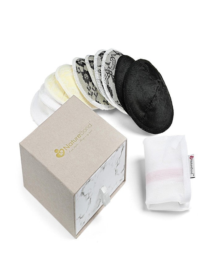 NatureBond Reusable Nursing Pads. Set of 10 Nipple Pads for Breastfeeding, Breathable Breast Pads for Breastfeeding with Wash Bag & Box, Viscose Made from Bamboo - Image 1