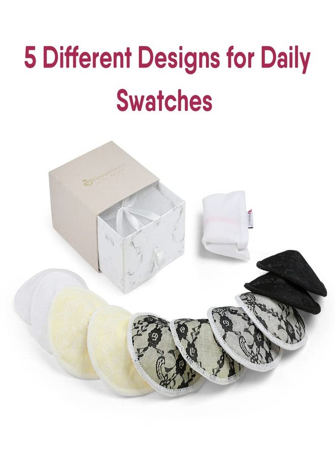 NatureBond Reusable Nursing Pads. Set of 10 Nipple Pads for Breastfeeding, Breathable Breast Pads for Breastfeeding with Wash Bag & Box, Viscose Made from Bamboo - Image 5