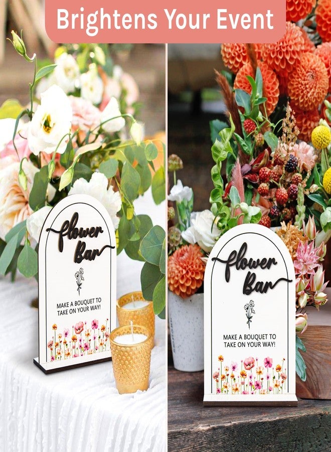 Stofinity Wooden Flower Bar Sign Bridal Shower Decor - Bloom Bar Sign Wedding Accessories For Reception, Bloom Bar Supplies for Wedding Table Decor - Image 5
