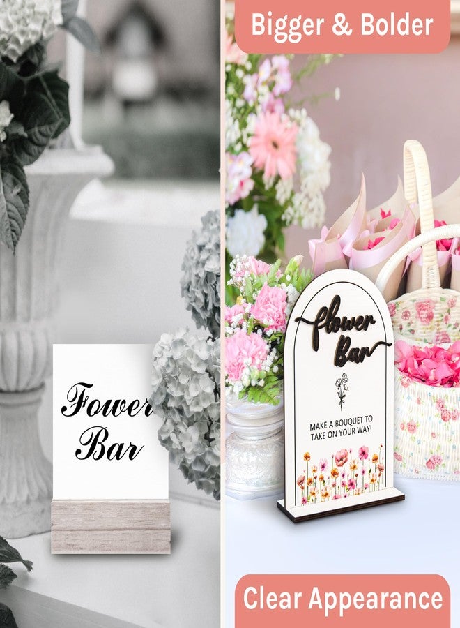 Stofinity Wooden Flower Bar Sign Bridal Shower Decor - Bloom Bar Sign Wedding Accessories For Reception, Bloom Bar Supplies for Wedding Table Decor - Image 3