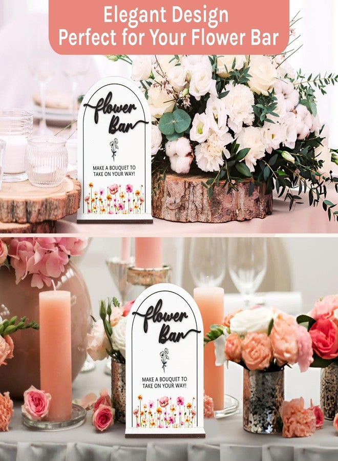 Stofinity Wooden Flower Bar Sign Bridal Shower Decor - Bloom Bar Sign Wedding Accessories For Reception, Bloom Bar Supplies for Wedding Table Decor - Image 4