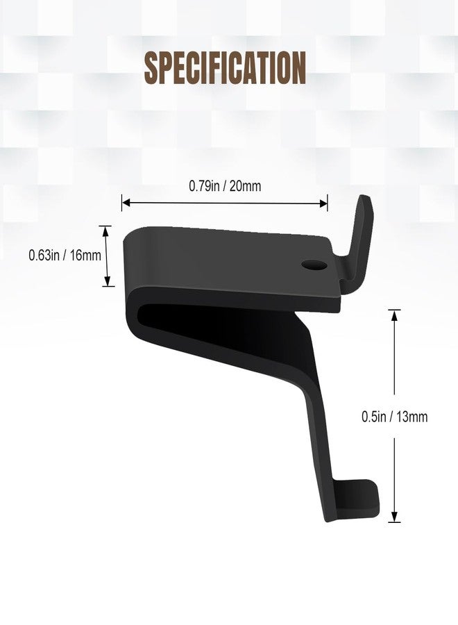 Lenink 256P-ZC Adjustable Pilaster Shelf Clip, 28 Pcs Black Shelving Brackets Clips for Metal and Wood Shelving - Image 2