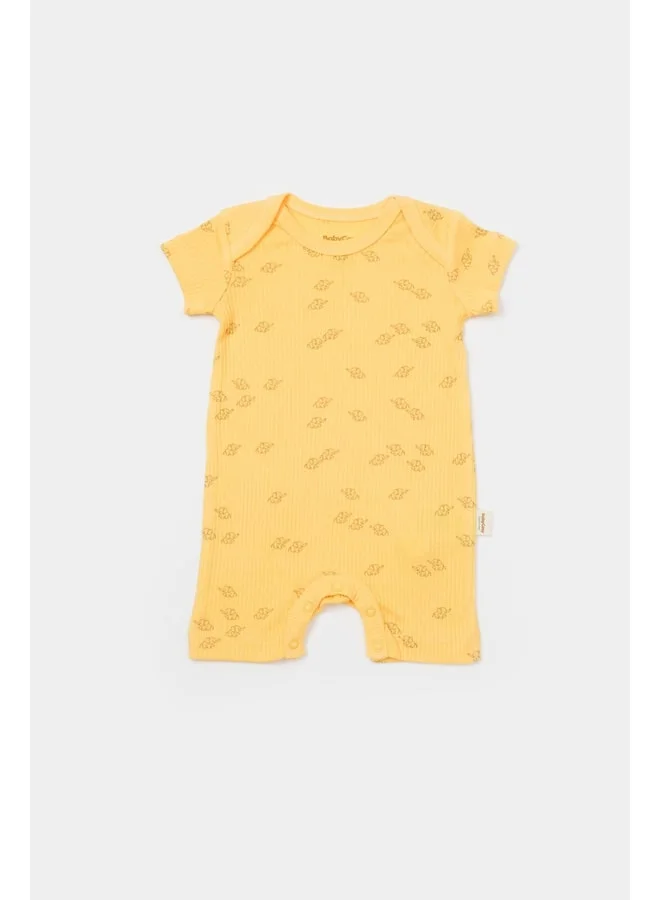Magu Baby Organic Elephant-Print Cotton Short-Sleeve Romper 2-Piece Set