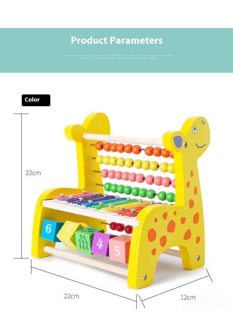 Y&D - Wooden Deer Functional Calculation Frame For Children Children's Early Education Puzzle Toys - Image 1