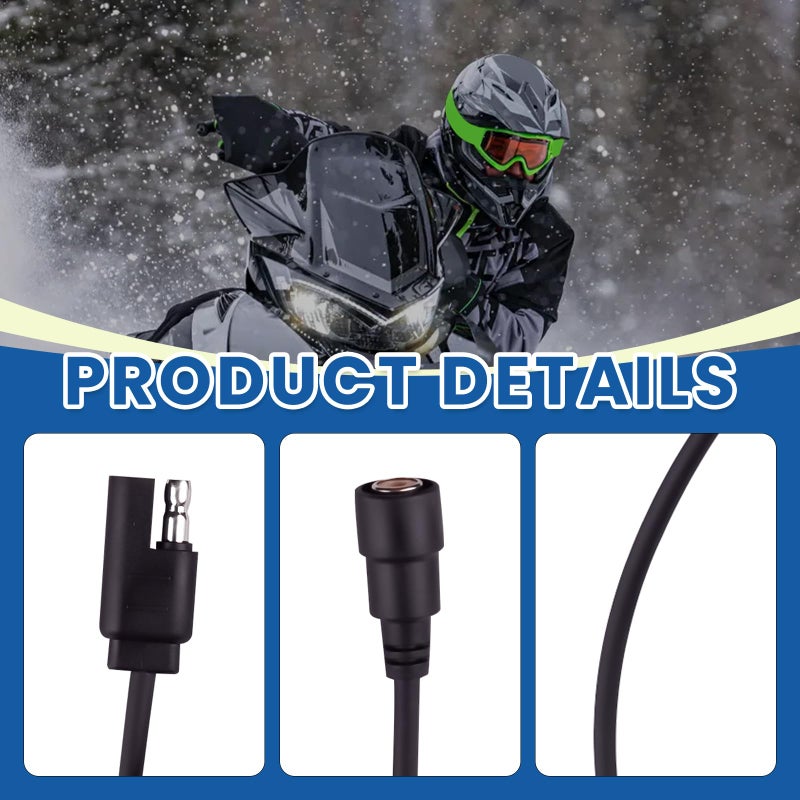 Ciuouient G999243 Electric Heated Power Adaptor Cord Kit Compatible with GM38S Helmets, Electric Shield Dash Cord Fits for Arctic Cat Electric Shield - Image 5