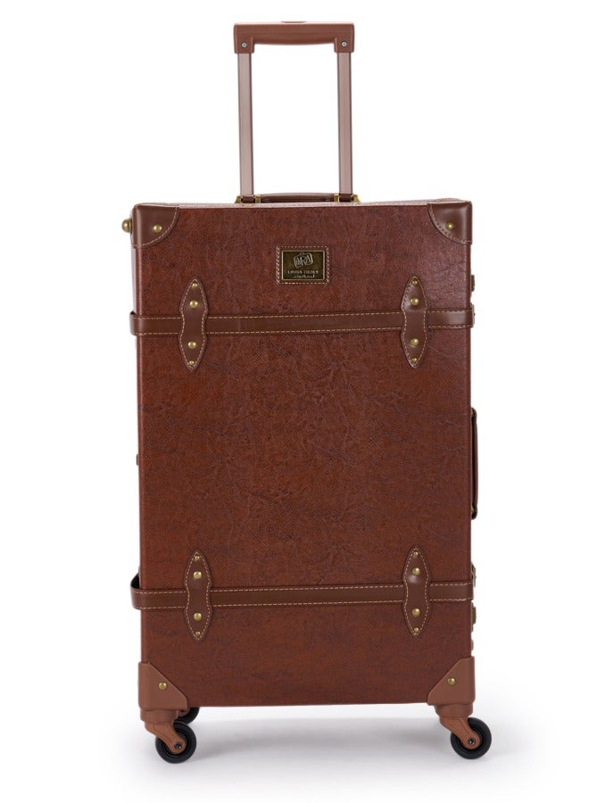 LIMRA Travel Bag Classic Leather Luggage 1 pcs Size 28 inch BROWN Color - Image 2