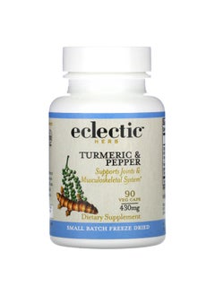 Eclectic Herb Eclectic Herb, Freeze-Dried, Turmeric & Pepper, 430 mg, 90 Veg Caps  - Image 1
