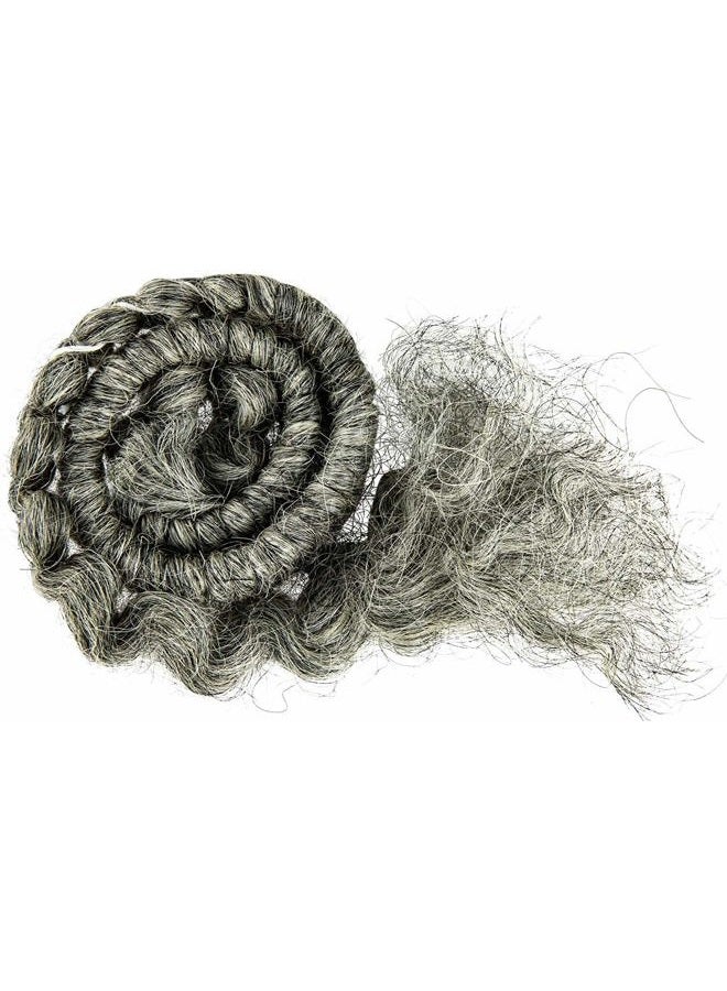 mehron Makeup Crepe Hair 12-inch Braid (Medium Grey) - Image 2