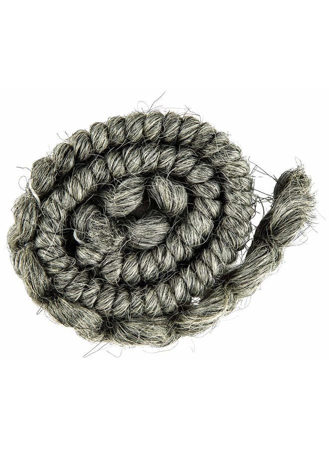 mehron Makeup Crepe Hair 12-inch Braid (Medium Grey) - Image 1