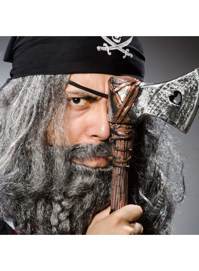 mehron Makeup Crepe Hair 12-inch Braid (Medium Grey) - Image 5