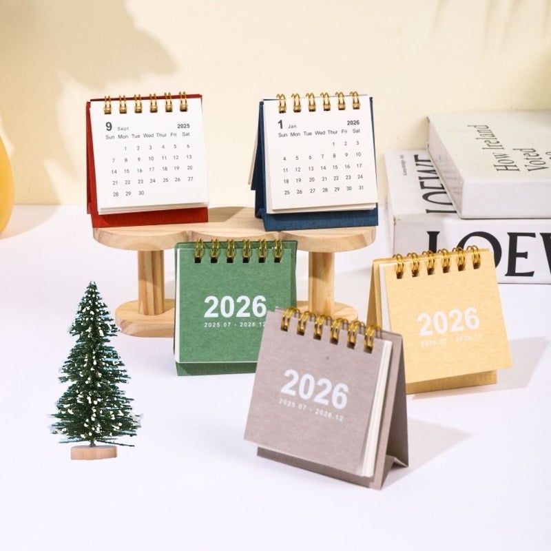 Black Mini Calendar And Christmas Tree 2pc Set For Desk - Image 2