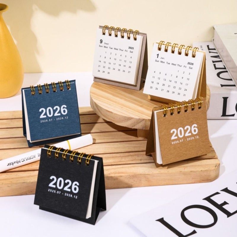 Black Mini Calendar And Christmas Tree 2pc Set For Desk - Image 5