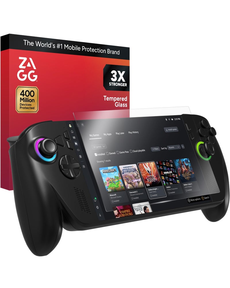 ZAGG Glass Screen Protector for ROG Xbox Ally X ROG Xbox Ally 3X Stronger Tempered Glass Scratch Smudge Resistant Smooth Silky Touch Easy BubbleFree Installation AntiFingerprint Design - Image 2