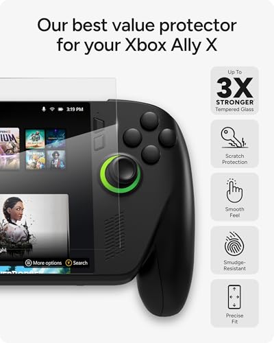 ZAGG Glass Screen Protector for ROG Xbox Ally X ROG Xbox Ally 3X Stronger Tempered Glass Scratch Smudge Resistant Smooth Silky Touch Easy BubbleFree Installation AntiFingerprint Design - Image 3