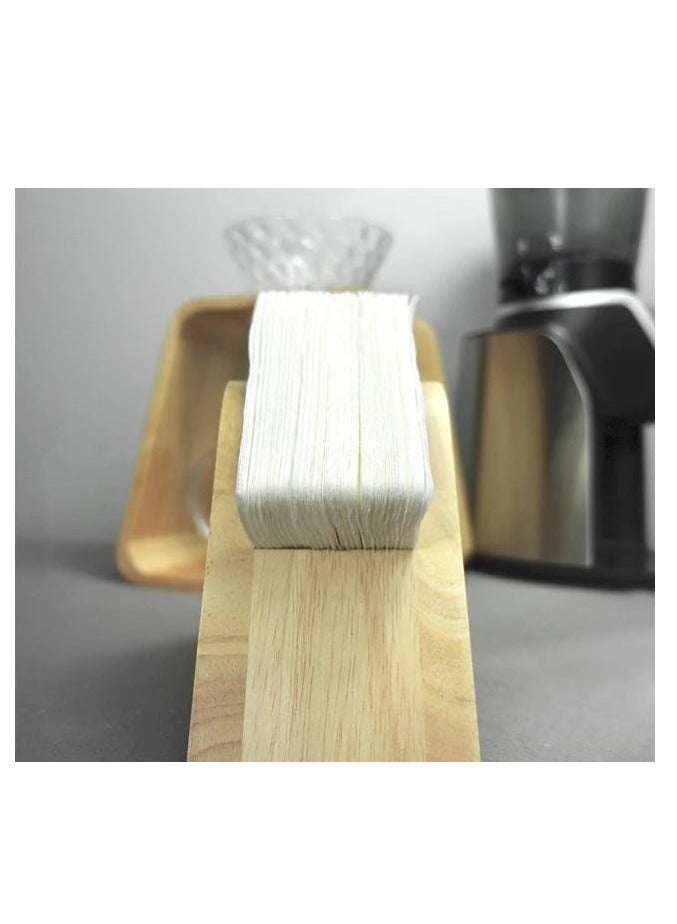 Liying Bamboo Coffee Filter Holder, Stylish Coffee Bar Accessories Storage Solution for Coffee Filters, Brown - Image 3