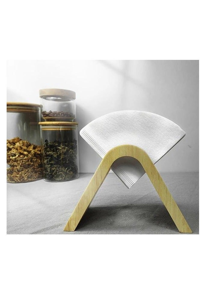 Liying Bamboo Coffee Filter Holder, Stylish Coffee Bar Accessories Storage Solution for Coffee Filters, Brown - Image 4