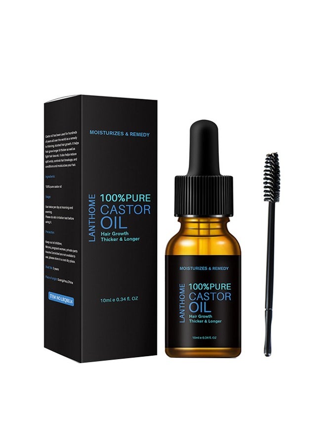 100% Pure Castor Oil ,Hair Growth,Castor Oil Castor Oil Mascara Conditioner Gentle Moisturizing 10ml