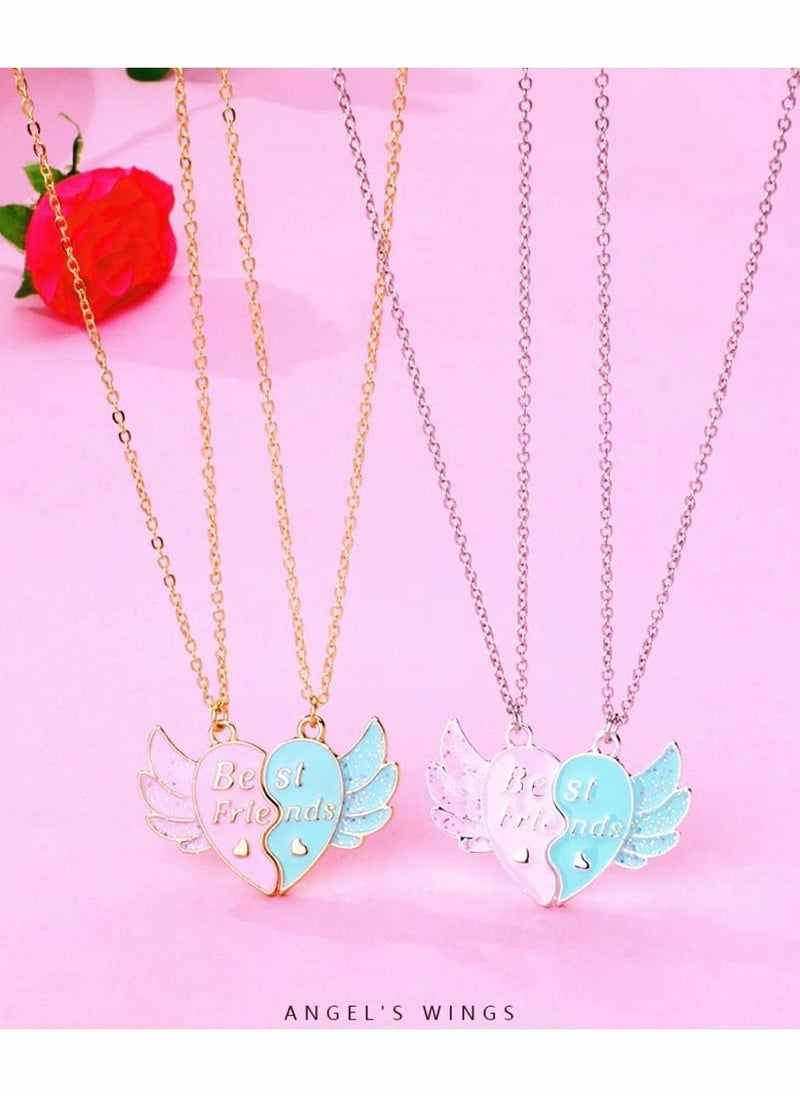 SYOSI - Friendship Necklace Best Friend Necklace Gifts Magnetic Matching BFF Necklace for 2 Girls Sister - Image 1