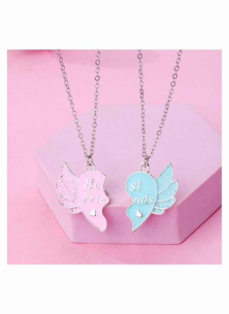 SYOSI - Friendship Necklace Best Friend Necklace Gifts Magnetic Matching BFF Necklace for 2 Girls Sister - Image 1