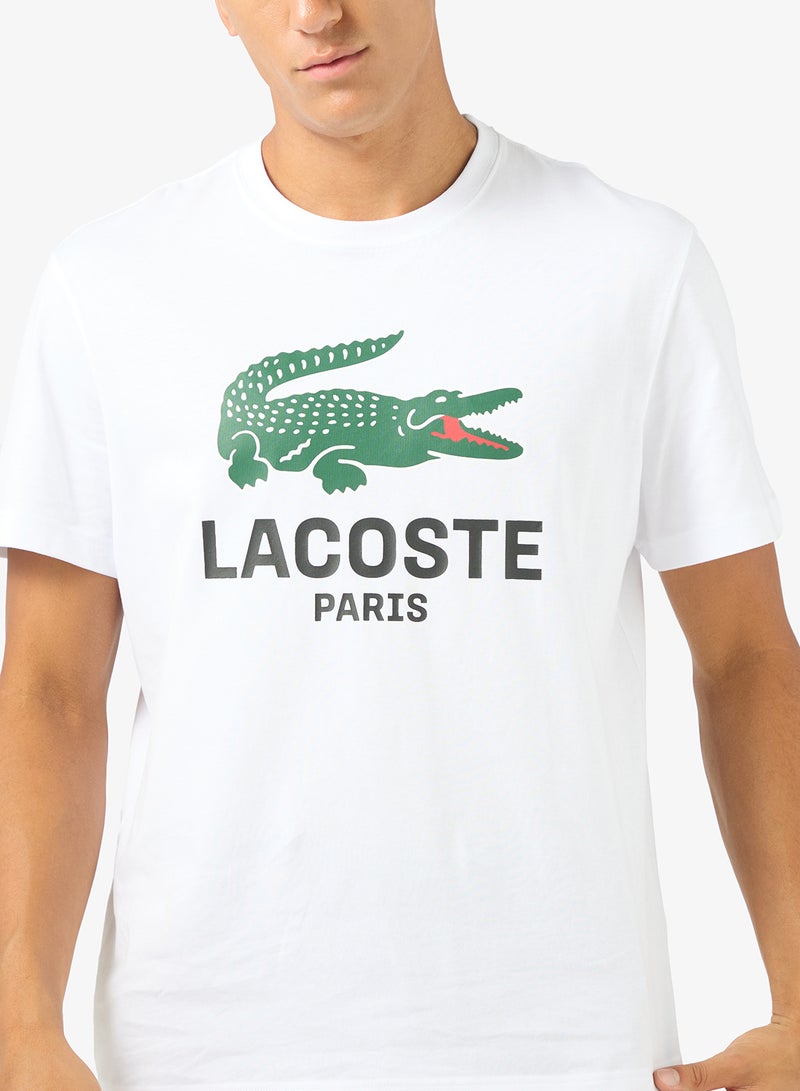 LACOSTE Regular Fit Printed Jersey T-Shirt - Image 3