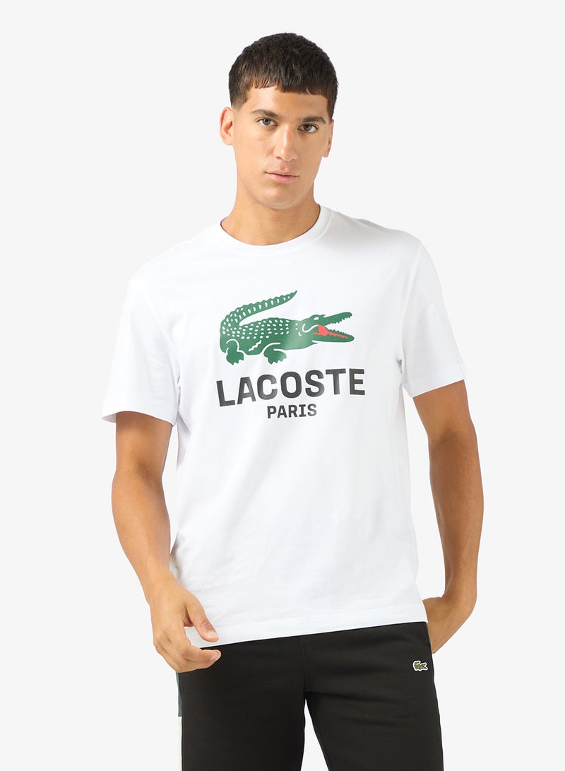 LACOSTE Regular Fit Printed Jersey T-Shirt - Image 1