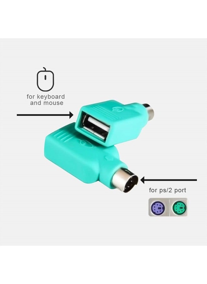 Oxsubor - PS2 to USB Female,PS/2 Male Converter Changer Adapter for Keyboard Mouse 2pcs by Oxusbor(Notice:Can't Match All Motherboard,Have Matching Problem) - Image 1