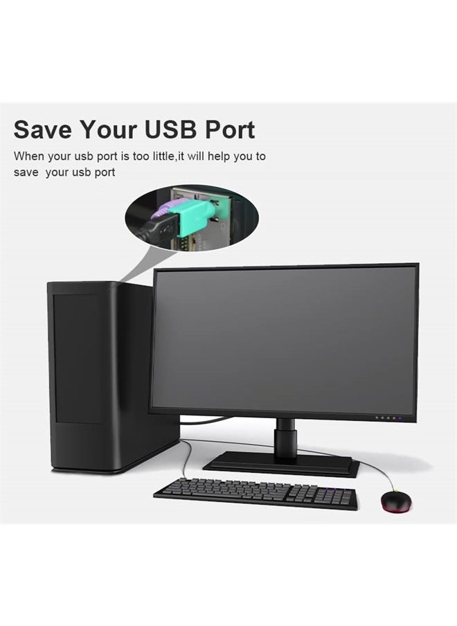 Oxsubor - PS2 to USB Female,PS/2 Male Converter Changer Adapter for Keyboard Mouse 2pcs by Oxusbor(Notice:Can't Match All Motherboard,Have Matching Problem) - Image 1