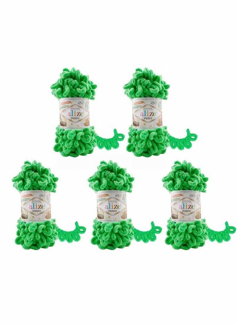 5 Pcs Alize Puffy 778 Micropolyester Hand Knitting Yarn For Blanket