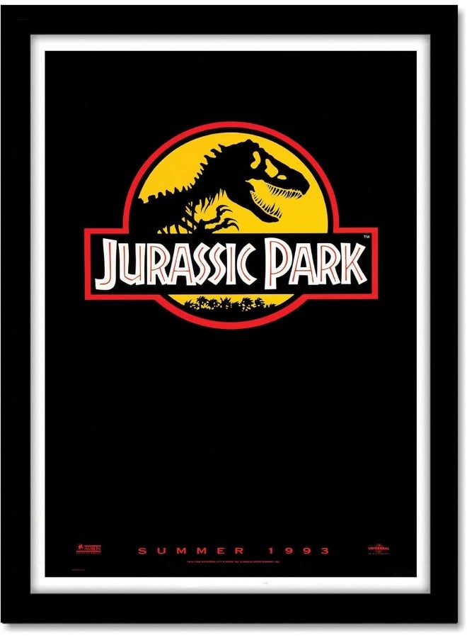GRAY WALL Hollywood Posters Jurassic Park Movie Framed Poster For Room & Office (10 Inch X 13 Inch, Framed) - Image 1