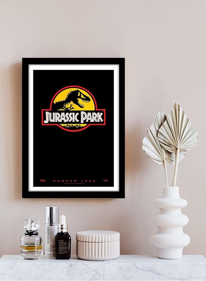 GRAY WALL Hollywood Posters Jurassic Park Movie Framed Poster For Room & Office (10 Inch X 13 Inch, Framed) - Image 2