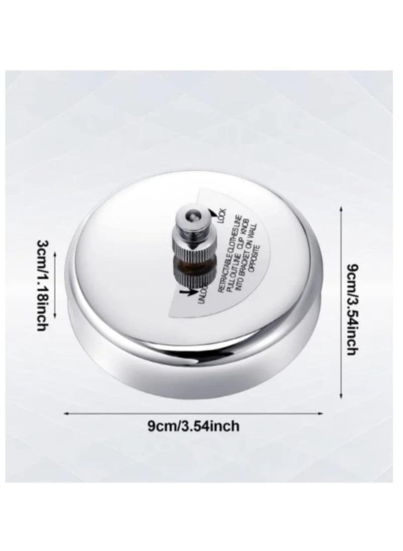 Stainless Steel Retractable Clothesline Wall Mounted Drying Rack with Strong Extendable Wire up to 4m for Laundry, Bathroom, Balcony - Image 5