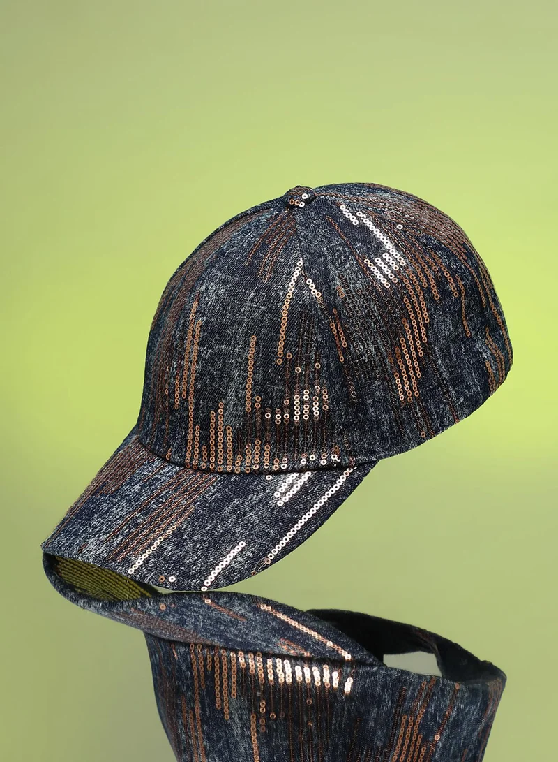 Haute Sauce Heathered Sequin Baseball Cap