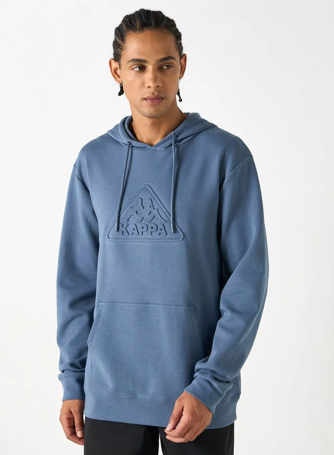 Kappa Embossed Sweatshirt with Long Sleeves and Pocket