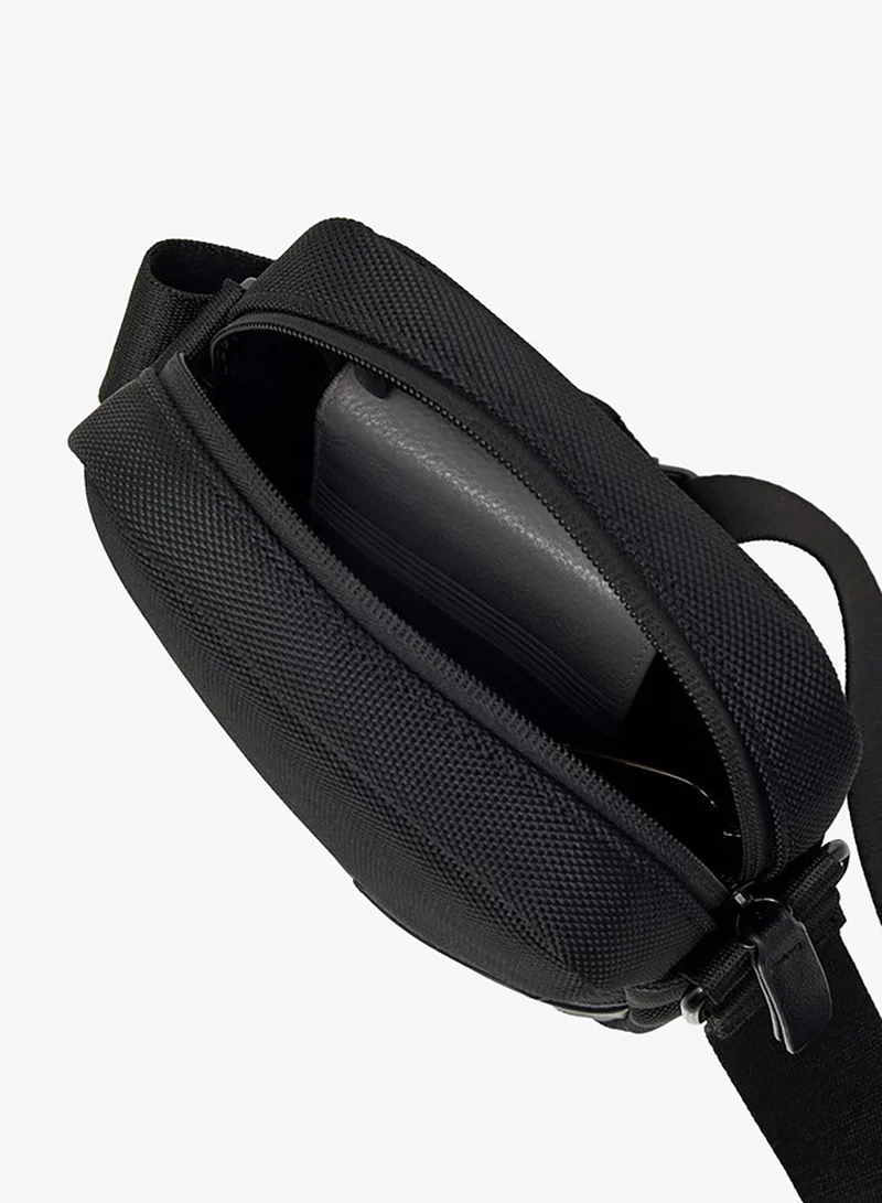 LBL by Shoexpress BLACK Men Textured Crossbody Bag with Adjustable Strap and Zip Closure for Men | Best Price UAE
