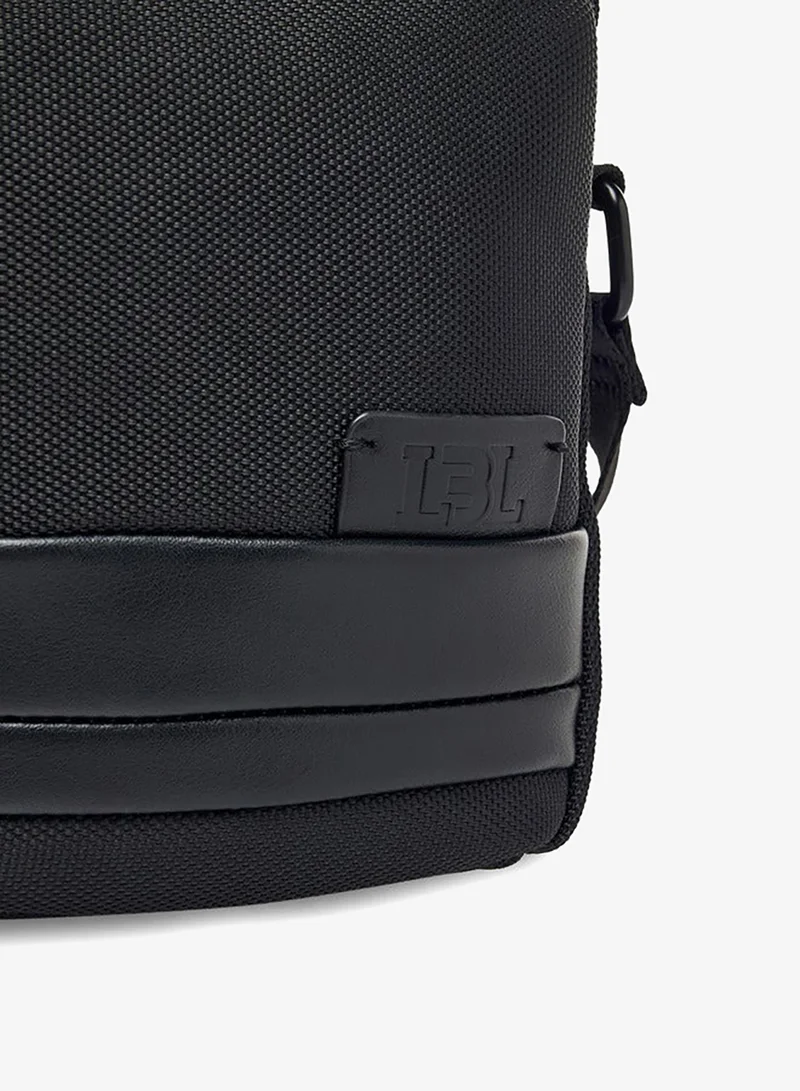 LBL by Shoexpress BLACK Men Textured Crossbody Bag with Adjustable Strap and Zip Closure for Men | Best Price UAE