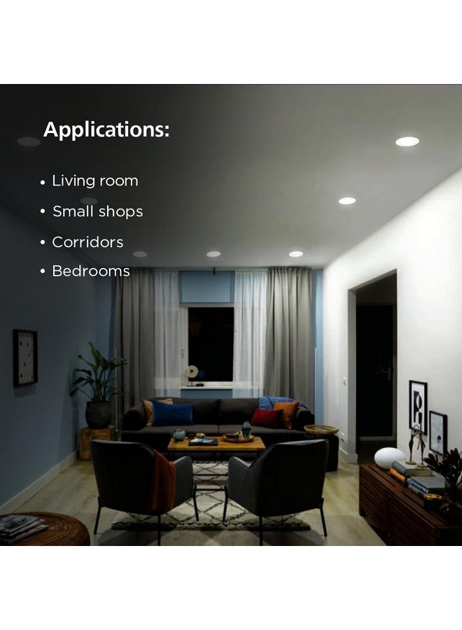 ECOLINK ضوء سقف مخفي EcoLink 7W | مصباح LED دائري للسقف للمنزل والقاعة | قطع: 3 بوصة، اللون: أبيض دافئ، عبوة من 2 - Image 5