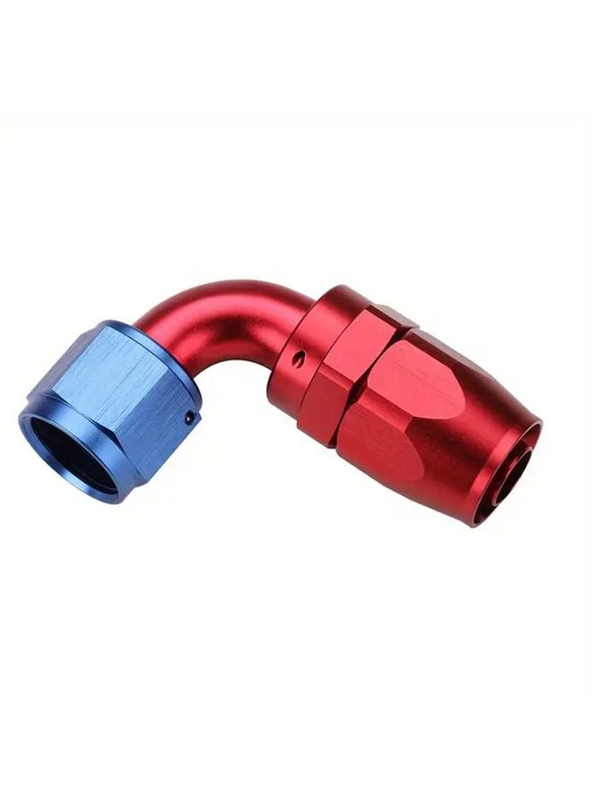 90 Degree Elbow Hose End Fitting Swivel Aluminum 1pc Blue Red - Image 5